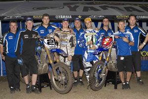 CDR Rockstar Yamaha dominated the 2009 MX Nationals with Boyd (2) and Marmont (1)