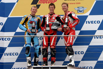 Waters, Maxwell and Allerton will duke out the 2009 ASBK title tomorrow. Image: IEG.