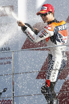 Pedrosa celebrates his second win of 2009.