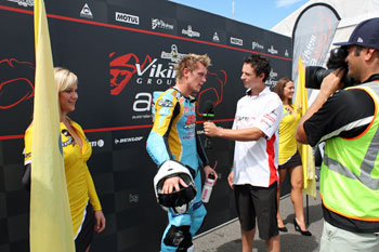 Herfoss was the victor in race one of the Hidden Valley Supersport round.