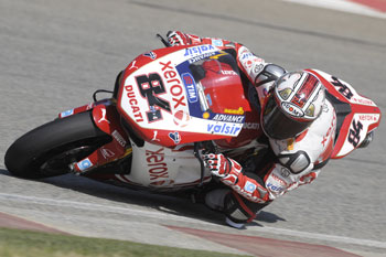 Ducati's Fabrizio was fastest on Friday at Kyalami.