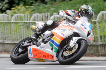 Hutchinson added the Supersport and Superstock TT victories on Monday to the Superbike TT race that he won over the weekend.