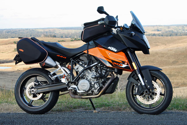 KTM's 990 Supermoto T fits right in out on the open roads of Australia.