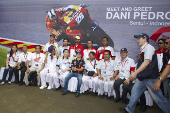 Dani Pedrosa visited Honda Indonesia this week.