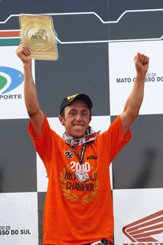 Italian Antonio Cairoli won his fourth world title in Brazil on Sunday.