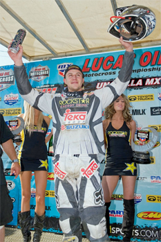 Clement Desalle was a shock podium finisher at the Unadilla round of AMA Motocross last weekend.