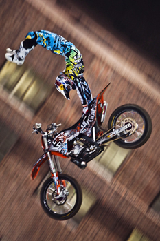 Sherwood in action at London's X-Fighters round on the weekend.