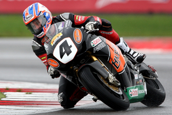 Aussie Josh Brookes had a consistent day in the wet at Silverstone to put himself back in title contention.