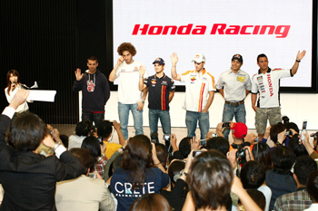 Honda's leading MotoGP men visited HRC ahead of this weekend's Japanese GP.