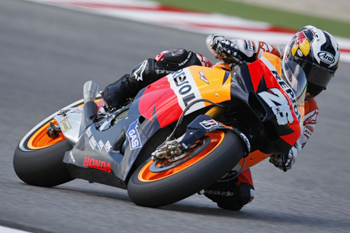 Spain's Dani Pedrosa was fastest on Friday for Honda at Misano.