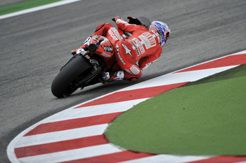 Aussie Casey Stoner is vying for his first win of the season at Aragon this weekend.