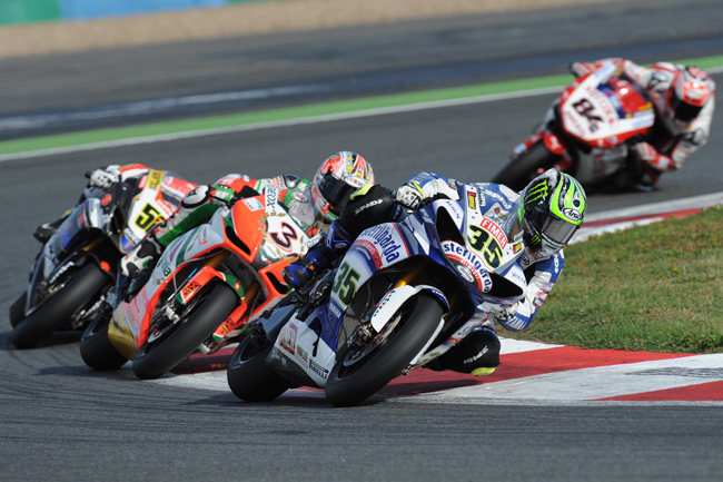 While the on-track Superbike action was hot at Magny-Cours on Sunday, much of the attention was cast toward 2011.