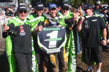 George's career highlight came in 2008 when he won the Pro Lites MX Nationals Championship.