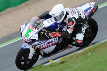 World Supersport number two Eugene Laverty made his WSBK debut with Yamaha on Tuesday in France.
