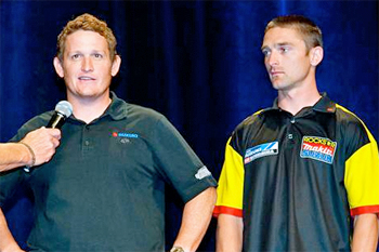 Ricky Carmichael (left) will be team advisor for Brett Metcalfe's Rockstar Makita Suzuki team in 2011.