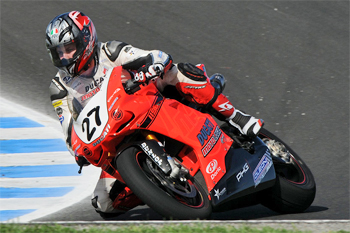 Ducati Motologic's Jamie Stauffer claimed his first victory on the 1198R at Phillip Island last weekend.