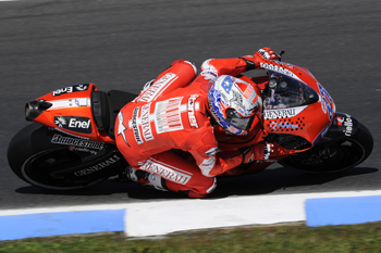 Aussie Casey Stoner scored pole on his birthday at Phillip Island this afternoon.