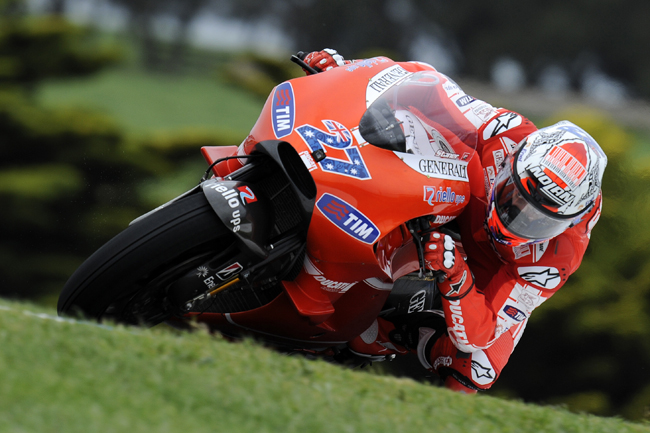 Stoner scored another AGP victory on Sunday at Phillip Island, his fourth straight.