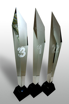 Custom-made crystal trophies will be awarded to the ASBK winners next Thursday.