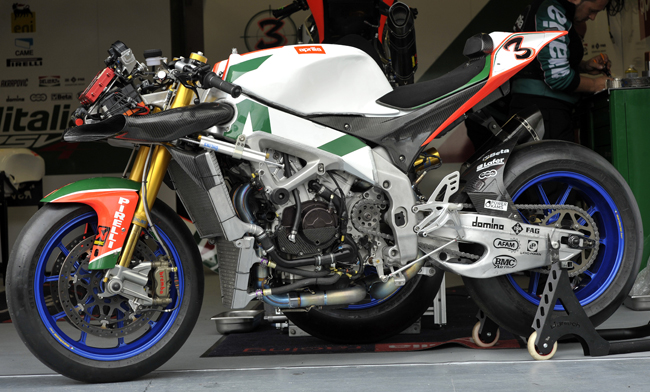 In just its second season of WSBK competition, the RSV4 is the benchmark in the series. Many compare it to MotoGP machines, but it's a complete production model.