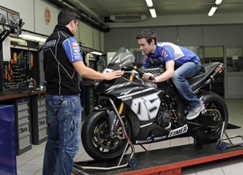 New Yamaha WSBK rider Eugene Laverty visited the team's base in Italy this week.