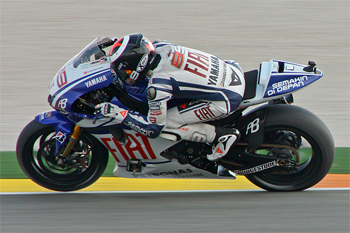 Lorenzo was fastest in practice during Friday's proceedings at Valencia.