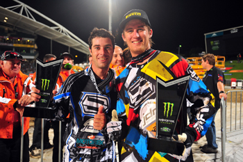 JDR Motorex KTM teammates Marmont and Larsen are eager to repeat their Auckland form. Image: Sport The Library.