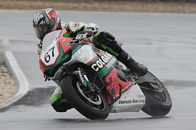 Bryan Staring wrapped up the series in the most difficult of conditions at Symmons Plains on Sunday. Image: Keith Muir.