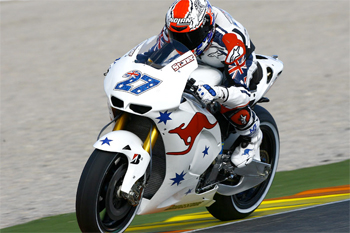 Aussie Casey Stoner was an impressive second quickest in his debut with Repsol Honda on Tuesday. Image: MCN.