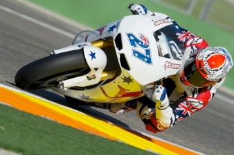 Aussie Casey Stoner stunned with the fastest lap on day two at the Valencia test.