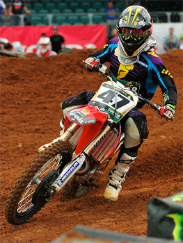 Todd Waters was the top performing Cougar Bourbon Honda rider in Auckland with seventh overall. Image: Sport The Library.