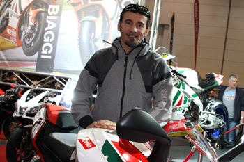 Biaggi was a surprise special guest of Aprilia at last week's Australian Motorcycle Expo in Melbourne.