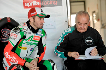 Aprilia's Max Biaggi was quickest on the opening WSBK test day at Phillip Island yesterday.