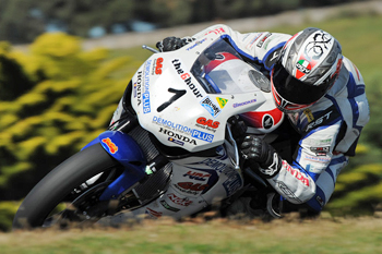 Demolition Plus GAS Honda Racing's Wayne Maxwell was fastest on Fridat at The 6 Hour. Image: Keith Muir.