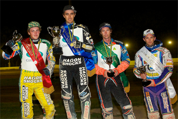 Chris Holder successfully defended his Australian Solo Speedway title on Saturday night.