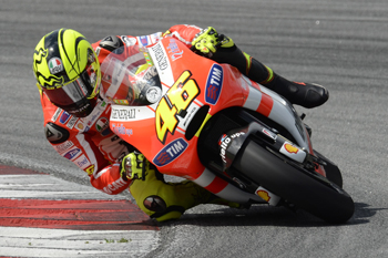Italian Valentino Rossi will make his race debut in Europe with Ducati on Sunday.