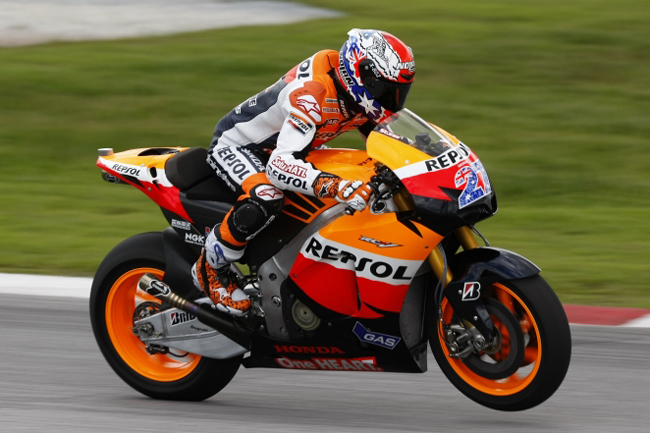 Casey Stoner's 2011 Repsol Honda colours were unveiled in Malaysia this week, retaining his signature Aussie-theme numbers. 